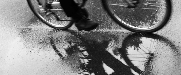 riding bike in rain