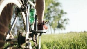 man riding off road on a hybrid bike