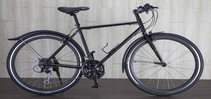 a hybrid bicycle on display