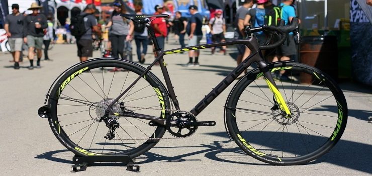 a road bike on display