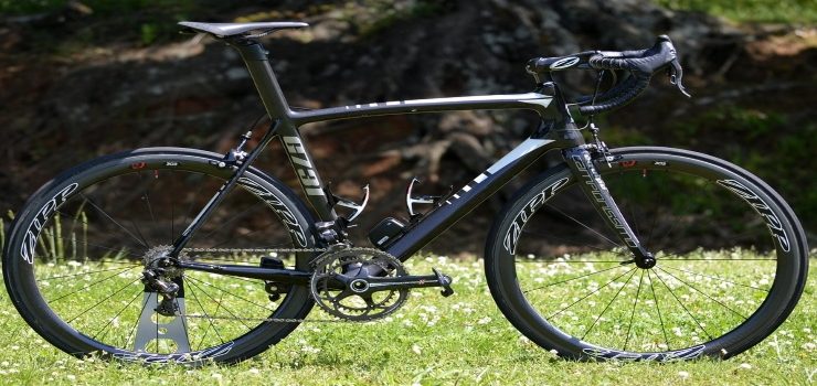 a road bike on the grass