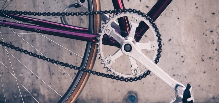 chainring of a road bicycle