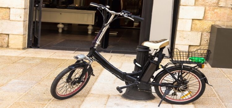 electric bike near open door