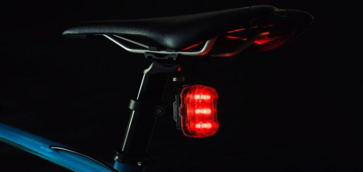 rear light of a mountain bike
