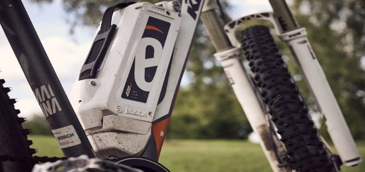 the electric bike has a bosch battery